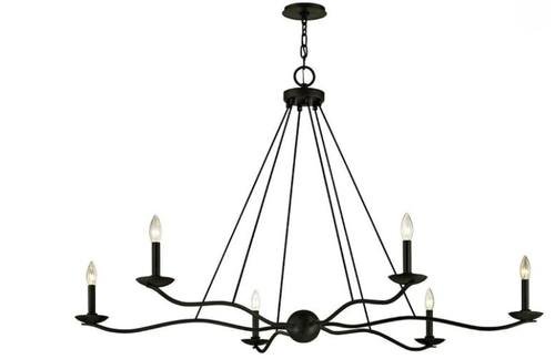 Iron 6 Light Chandelier chandelier rental Nashville